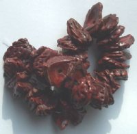 16inch Strand of Walnut Shell Dyed & Polished Red